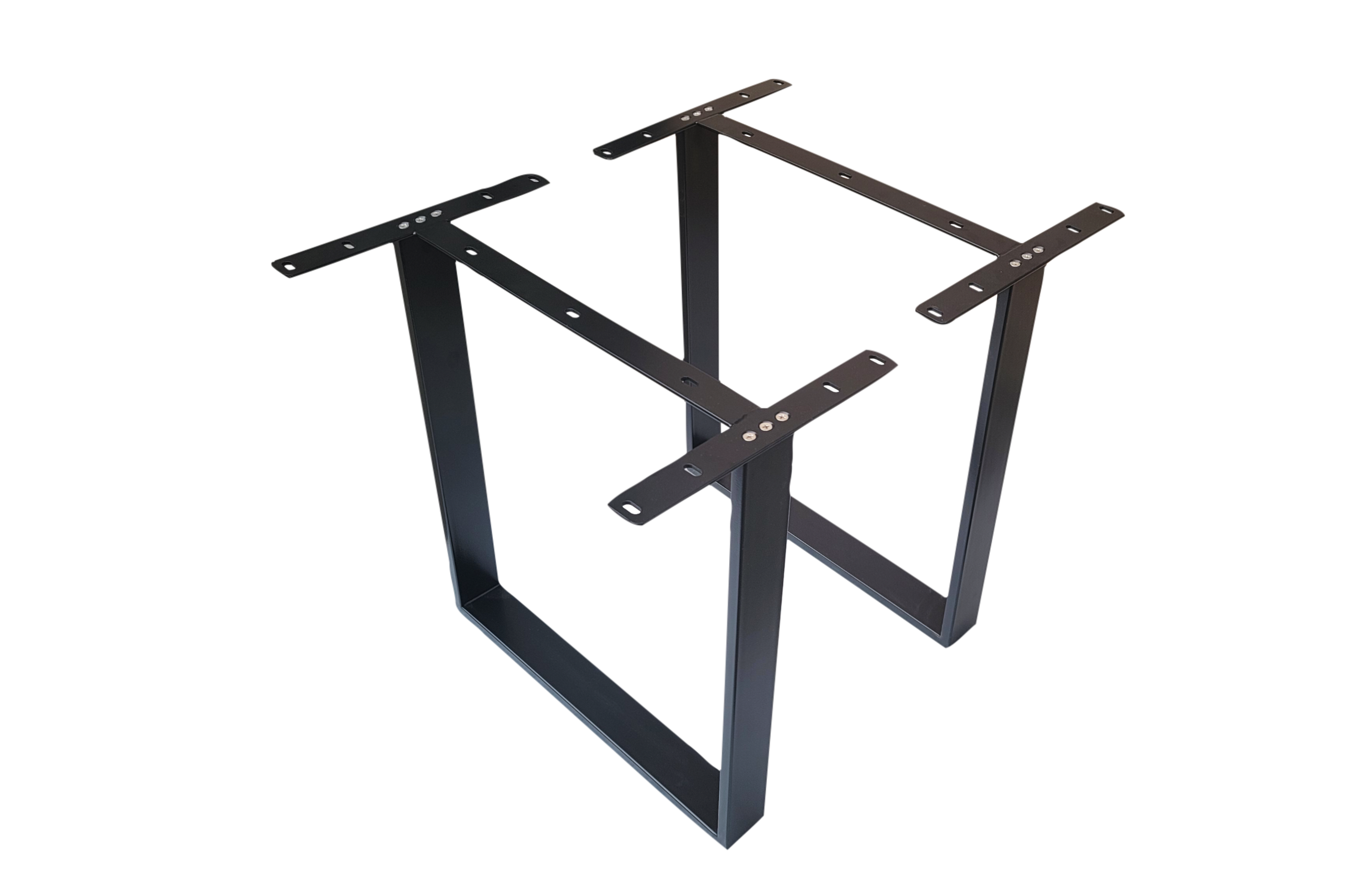 Set of 2 U-Shape Black Steel Legs